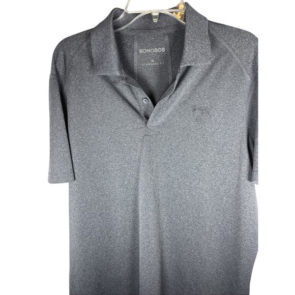 Bonobos M-Flex Golf Polo Shirt Mens M Dark Grey Standard Fit Performance - Picture 1 of 7